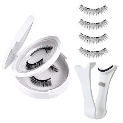 Magnetic Eyelashes with Applicator, 4-Piece Reusable Set