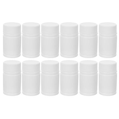 12 Empty 20 mL HDPE Medicine Bottles with Screw Caps