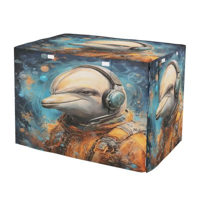 KAAVIYO Fancy Watercolor Dolphin Pet Cage Cover
