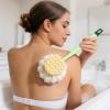 2-in-1 Body Bath Scrubber with Long Handle view 2