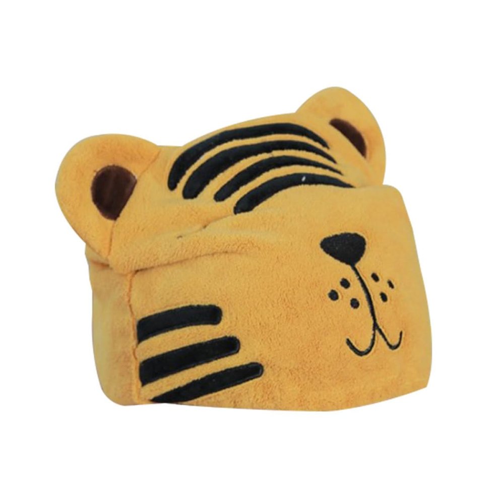 Women's Tiger-Print Quick-Dry Coral Fleece Hair Drying Cap
