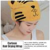 Women's Tiger-Print Quick-Dry Coral Fleece Hair Drying Cap view 4