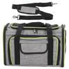 Portable Foldable Pet Travel Carrier with Expandable Side, Plush Pad and Safety Leash for Small Dogs and Cats view 1