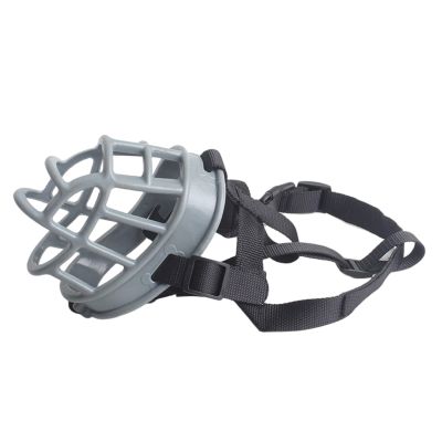 Dog Muzzle for Chewing Prevention, Breathable, Adjustable, Gray, No. 1