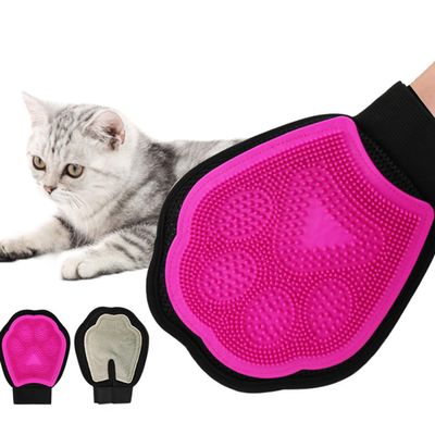 OUNONA Creative Silicone Pet Bath Gloves