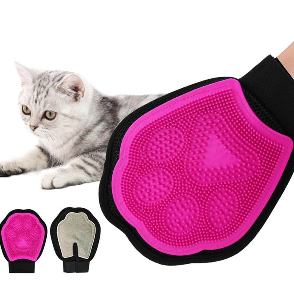 OUNONA Creative Silicone Pet Bath Gloves