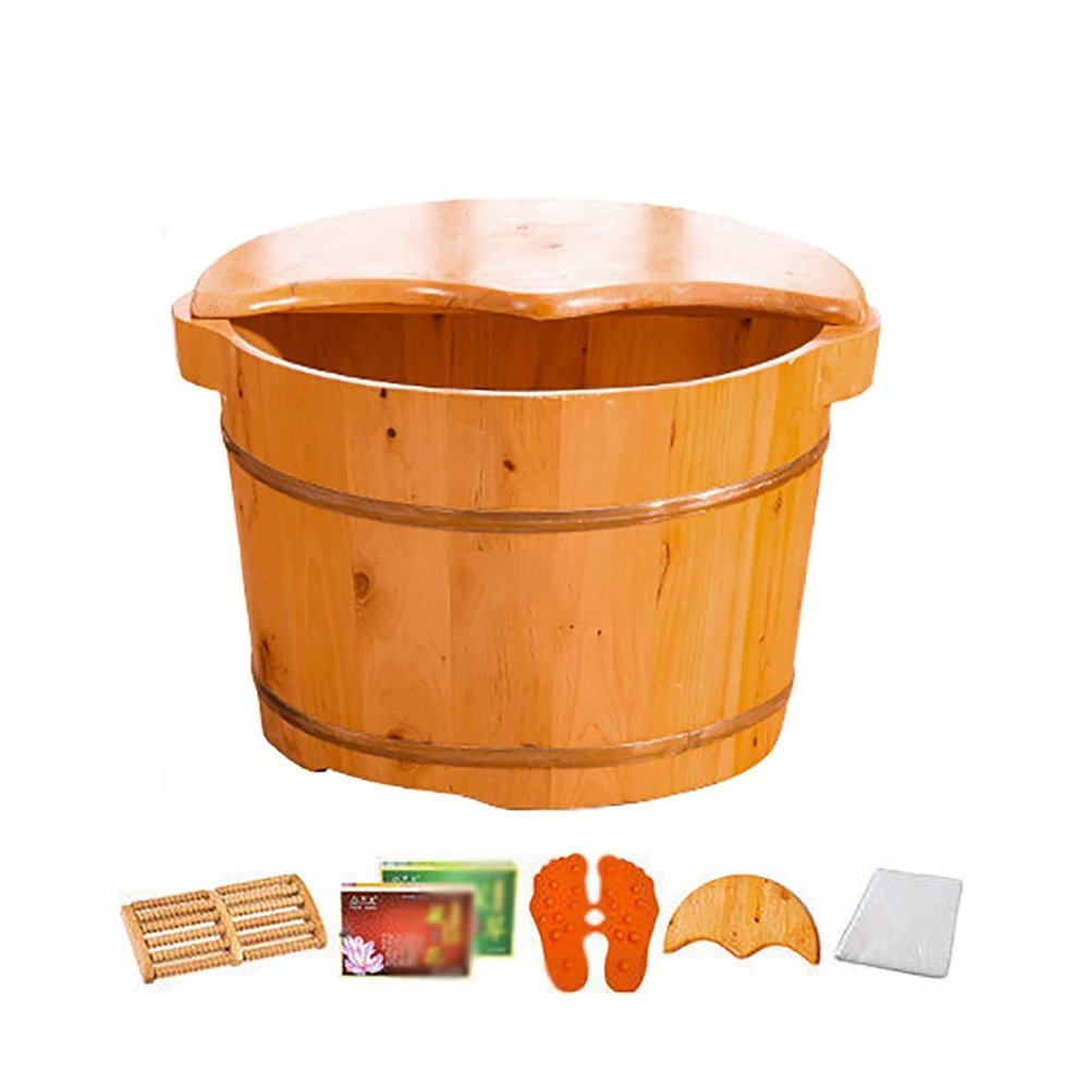 VHcgCGJ Handcrafted Cedar Wood Foot Bath Tub