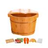 VHcgCGJ Handcrafted Cedar Wood Foot Bath Tub view 1
