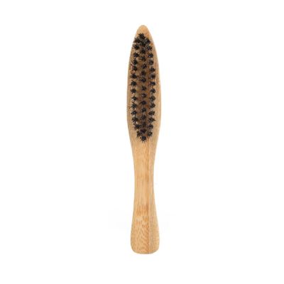 VILLCASE Practical Beard Styling Brushes, 2-Pack, Portable Long-Handle Bamboo Brushes for Cleaning and Shaping, Beard Care for Men