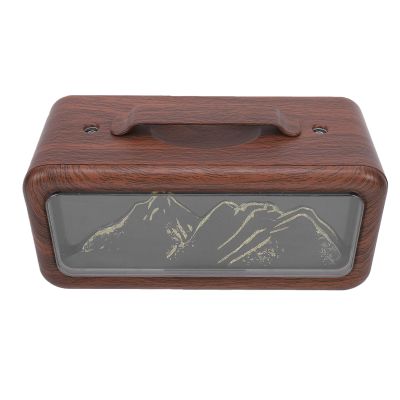 POENVFPO Essential Oil Diffuser Humidifier, 600 mL, USB, Two Mist Modes, Quiet Operation, Adjustable Lighting, Mountain Texture Design, Light Wood Grain