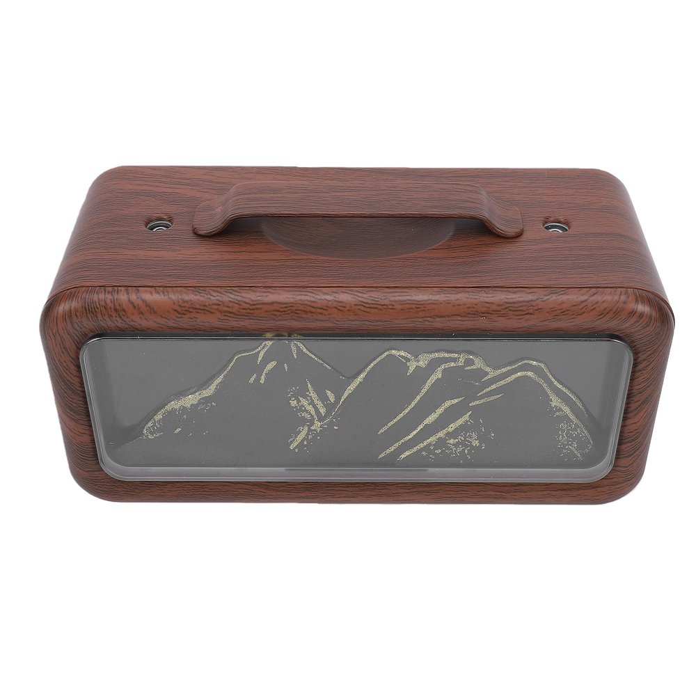 POENVFPO Essential Oil Diffuser Humidifier, 600 mL, USB, Two Mist Modes, Quiet Operation, Adjustable Lighting, Mountain Texture Design, Light Wood Grain
