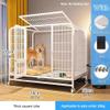 Indoor Dog Crate with Double Doors, Locking Wheels and Removable Tray for Medium to Large Dogs view 2