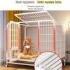 Indoor Dog Crate with Double Doors, Locking Wheels and Removable Tray for Medium to Large Dogs view 3