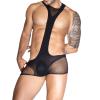 JIPKHL Men's Sexy Mankini Jockstrap Bodysuit, Breathable Thong Underwear view 2