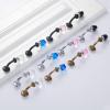 FBHFSUIEF 2-Piece Crystal Drawer Pulls, Double-Hole, Black view 3