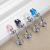 FBHFSUIEF 2-Piece Crystal Drawer Pulls, Double-Hole, Black view 4