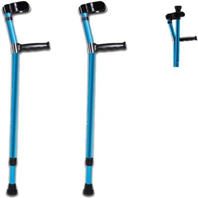 Forearm Crutches with Comfortable Grip, Adjustable, Foldable, Metal, 2-Piece, Lightweight