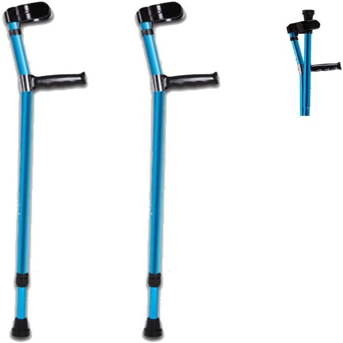Forearm Crutches with Comfortable Grip, Adjustable, Foldable, Metal, 2-Piece, Lightweight
