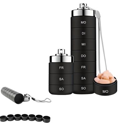 7-Day Pill Organizer with Large Compartments, 2026 New Portable Metal Travel Pill Box