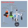 Adjustable Supportive Dog Wheelchair with Harness, Lightweight, Red, XS view 3