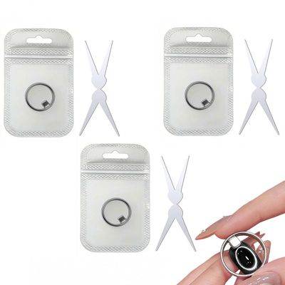 3-Piece Ring-Shaped Cat-Eye Magnet Set for Nail Art