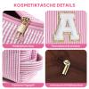 YOOLIFE Personalized Cosmetic Bag Set for Girls Ages 8–14, Pink Letter H view 4