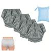 Adult Diaper Covers, 4-Piece Set, Multicolor XS–2XL Incontinence Pants for Men and Women (Gray, X-Large) view 1