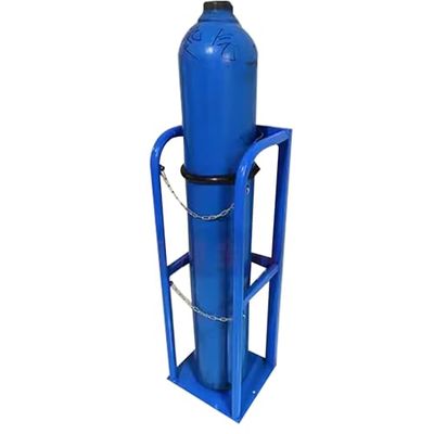 Gas Cylinder Holder, Freestanding Oxygen Cylinder Rack with Storage Shelf
