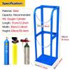 Gas Cylinder Holder, Freestanding Oxygen Cylinder Rack with Storage Shelf view 2
