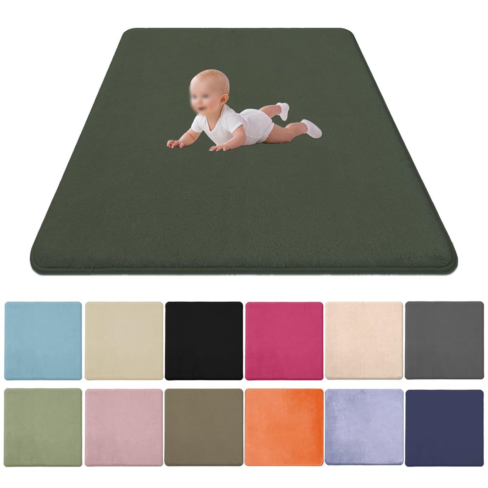 2 cm Coral Fleece Children's Rug, Non-Slip Play Mat, 60 x 100 cm