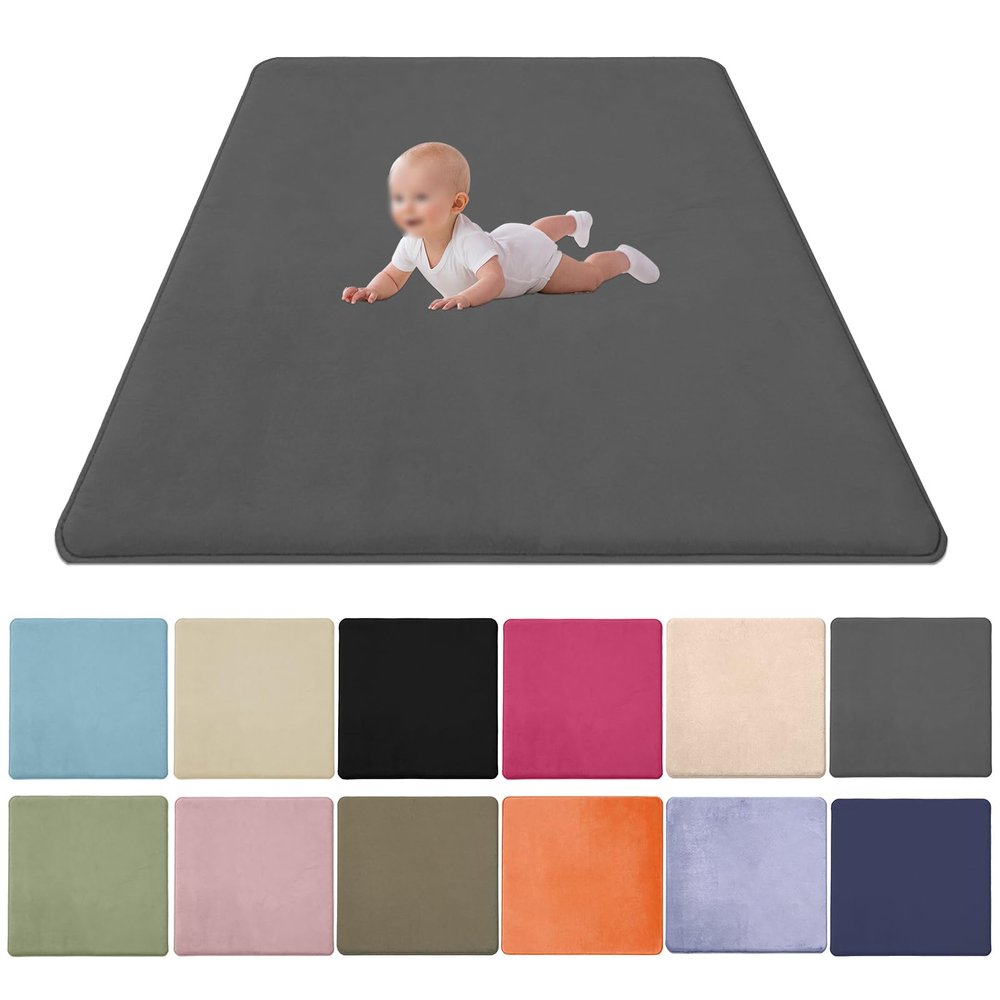 2 cm Coral Velvet Children's Rug, Non-Slip Play Mat, 180 × 320 cm