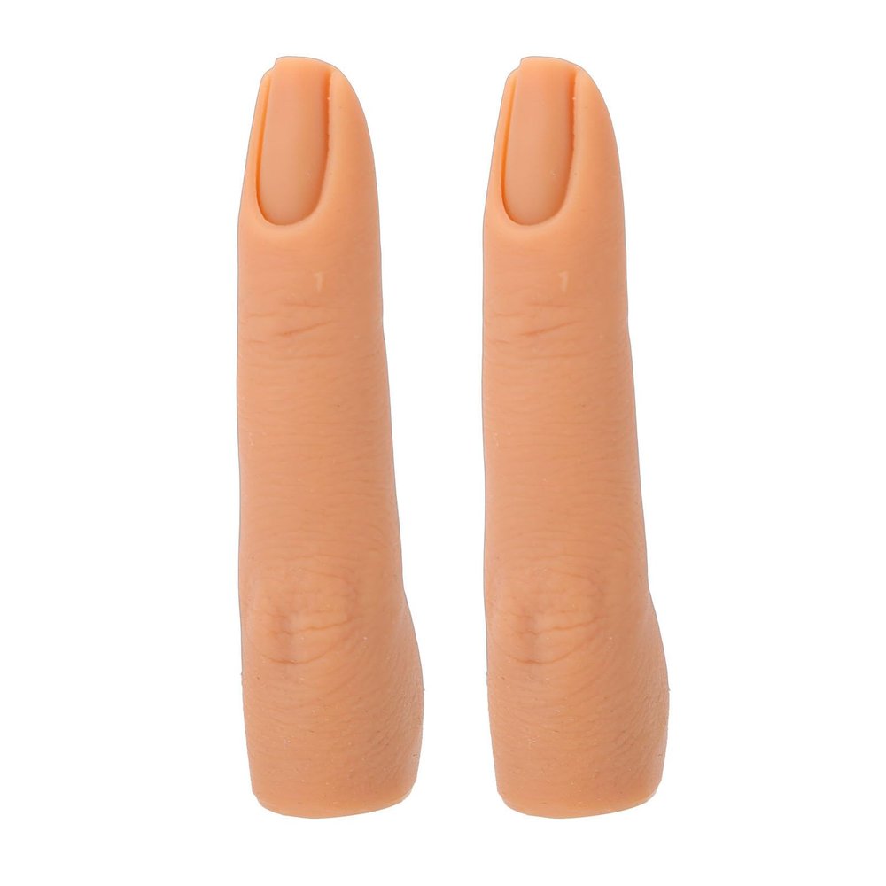 Hamwesh Nail Practice Fingers, 2-Pack, Flexible Silicone