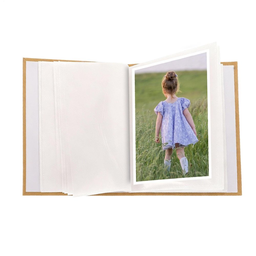 Colorful Children's Photo Album Keepsake with Heart and Footprint Design