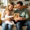 Colorful Children's Photo Album Keepsake with Heart and Footprint Design view 3