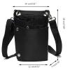 fztonk Large-Capacity PU Leather Hairdressing Scissor Bag with Shoulder Strap view 3