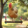 Chicken Coop Swing - Wooden Hanging Toy for Poultry view 2