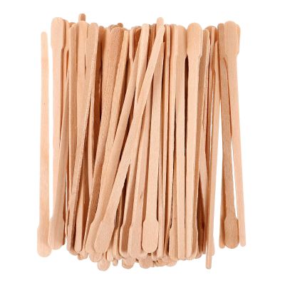 100-Piece Wooden Wax Applicator Sticks for Hair Removal