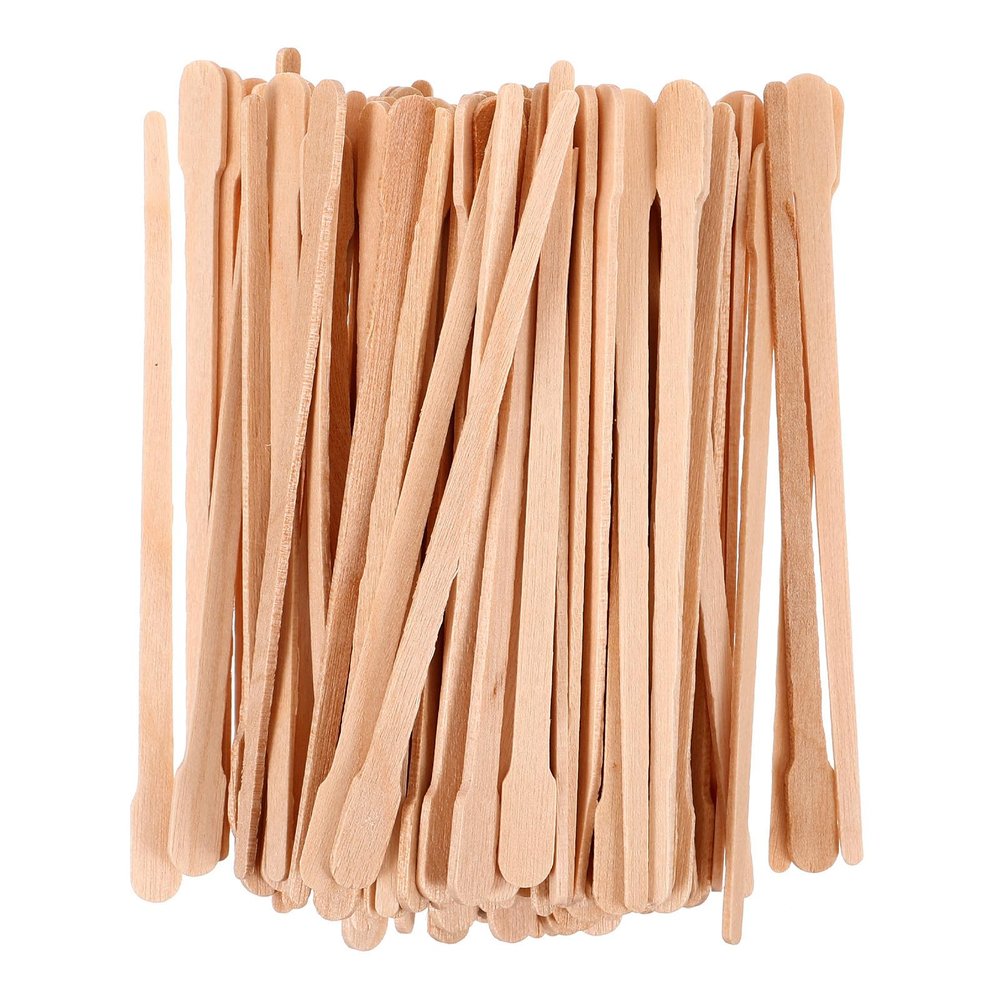 100-Piece Wooden Wax Applicator Sticks for Hair Removal