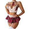 Sexy Women's Cosplay Role-Play JK Uniform Lingerie Set, 5-Piece view 1