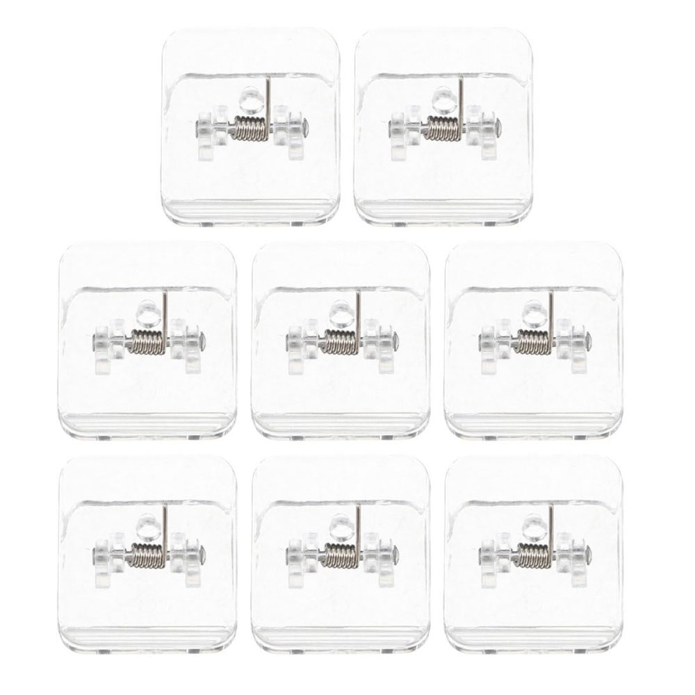 8-Piece ABS Wall-Mounted Holder with Non-Slip Base