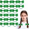 20-Piece Set of Kids' Hair Ties with Bows, Green view 1