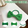 20-Piece Set of Kids' Hair Ties with Bows, Green view 3