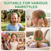 20-Piece Set of Kids' Hair Ties with Bows, Green view 4