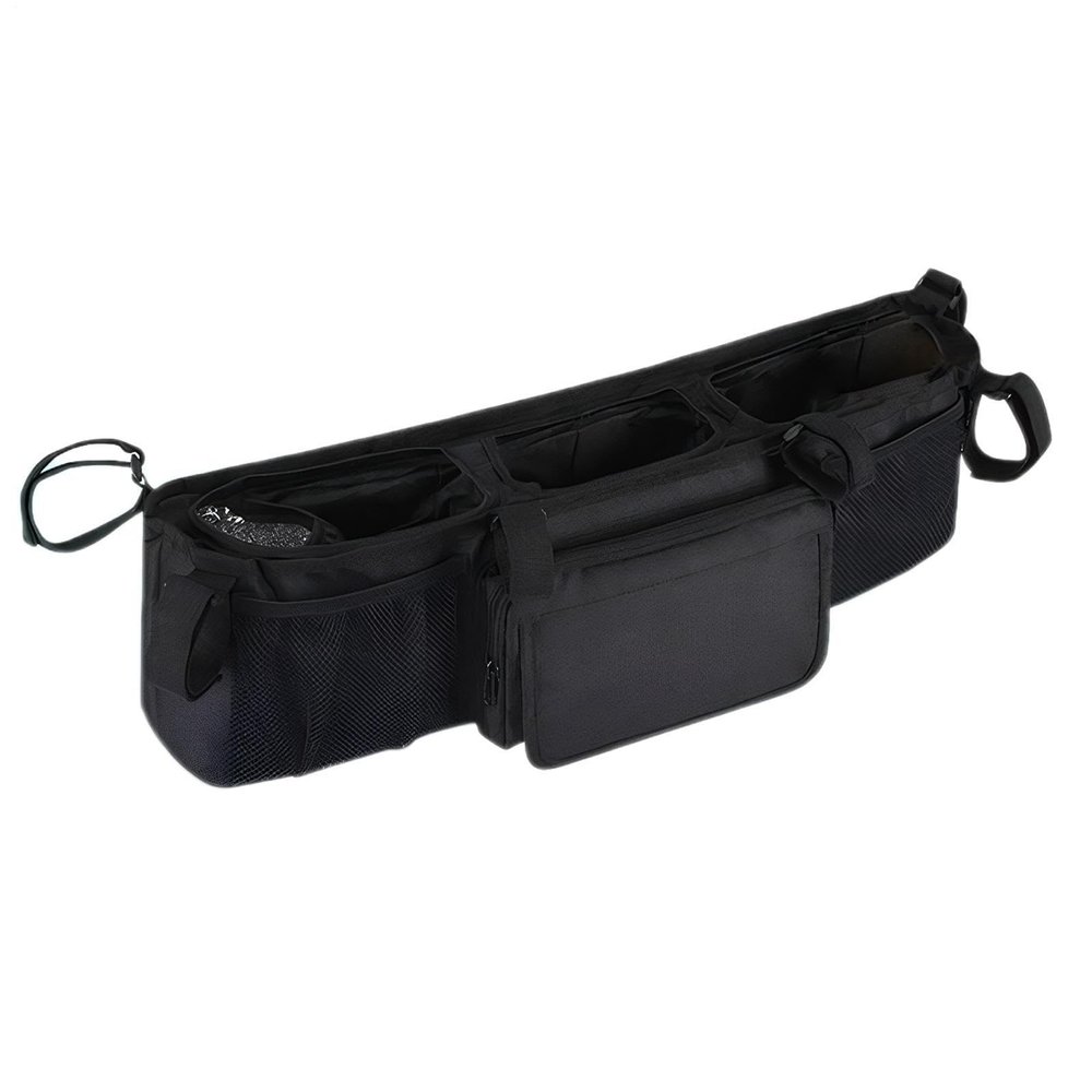 Foldable Organizer for Double Strollers, Lightweight, 3 Compartments