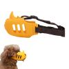 Silicone Dog Muzzle, Rhinoceros Design, Soft Basket with Adjustable Strap view 1