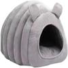 Cozy Plush Cat Bed for Kittens and Small Dogs (Gray) view 1