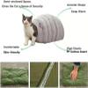 Cozy Plush Cat Bed for Kittens and Small Dogs (Gray) view 4
