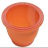 Modular Pet Cube Bowl Stand for Cats and Dogs with Ceramic Bowl (Orange) view 1