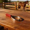 ZYNCUE Stainless Steel Horse Sweat Scraper for Shedding and Itch Relief, Ergonomic Grooming Tool with Comfortable Handle (Red) view 2