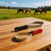 ZYNCUE Stainless Steel Horse Sweat Scraper for Shedding and Itch Relief, Ergonomic Grooming Tool with Comfortable Handle (Red) view 3
